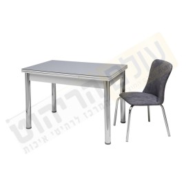 פינת אוכל נפתחת מעוצבת שולחן ו-4 כסאות דגם יובל 