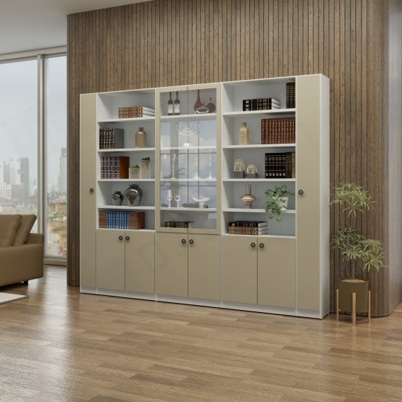 ספריית קודש מודרנית סנדוויץ' 8 דלתות דגם שמואל