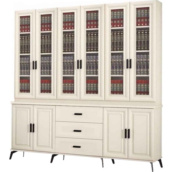 ספריית קודש סנדוויץ מפוארת 6 דלתות סנדוויץ דגם רפאל דלתות נריה