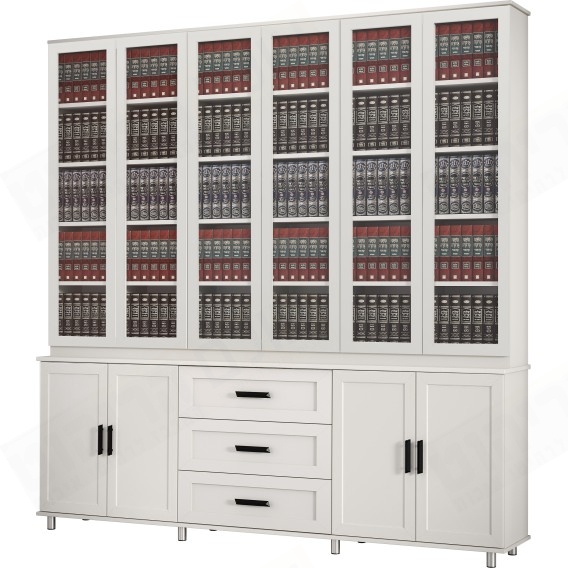 ספריית קודש סנדוויץ' 6 דלתות ו 3 מגירות דגם דוד