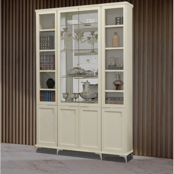 ספריית קודש סנדוויץ 4 דלתות עם עמודה אמצעית דגם אביעד