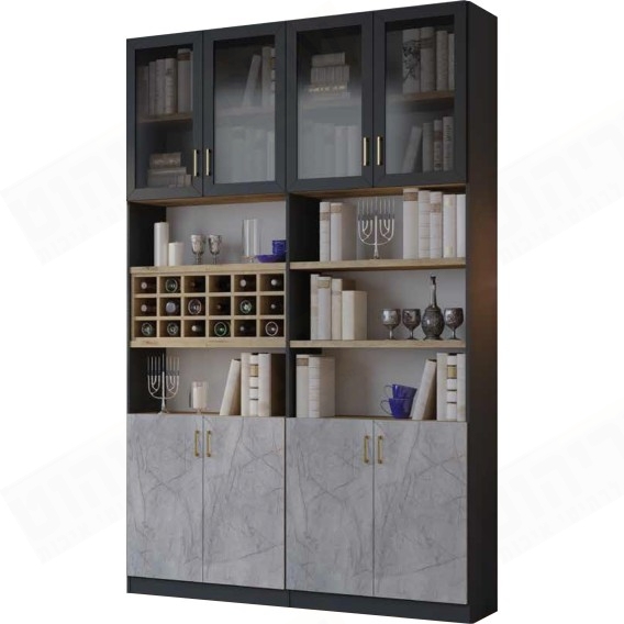 ספריית קודש מודרנית 4 דלתות דגם סקיצה 42