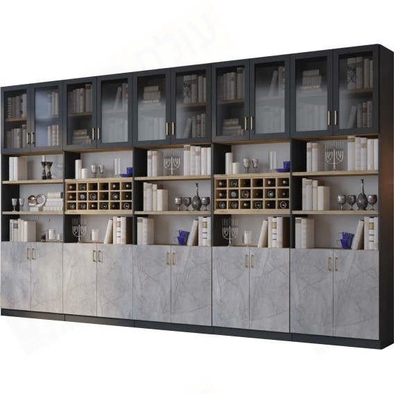 ספריית קודש מודרנית 10 דלתות דגם סקיצה 42