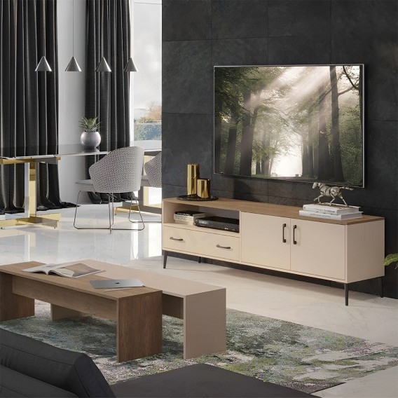 מזנון לסלון מעוצב כולל 2 שולחנות קפה דגם דאבלין