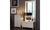 קומודה 2 מגירות ומראה + שידה 5 מגירות דגם טוקיו