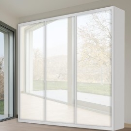 ארון הזזה 3 דלתות עם מראות לבנות