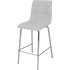 כסא בר רגל מתכת צבע ניקל מושב מרופד לבן