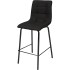 כסא בר מתכת רגל שחור מושב מרופד
