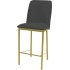 כסא בר מתכת בצבע זהב עם מושב מרופד דגם איתמר