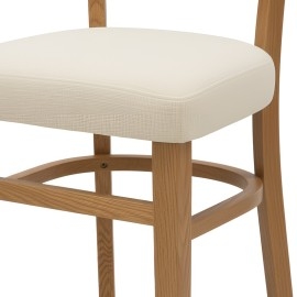 כסא בר מעץ עם מושב מרופד דגם סבתא