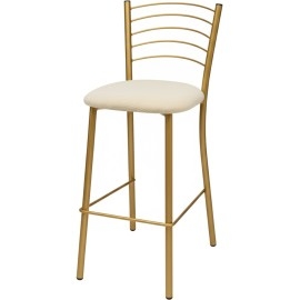 כסא בר קלאסי ממתכת עם מושב מרופד דגם אלפרדו