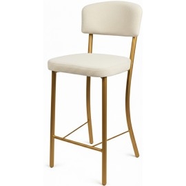 כסא בר ממתכת עם מושב מרופד דגם גואה