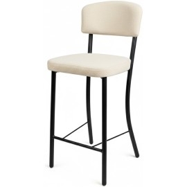 כסא בר ממתכת עם מושב מרופד דגם גואה