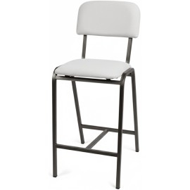 כסא בר מתכת שחור מושב מרופד