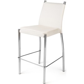 כסא בר ממתכת עם מושב מרופד בעיצוב מודרני דגם נוגה