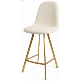 כסא בר ממתכת מרופד דגם בייסבול רגל פרמידה