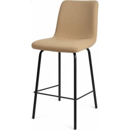 כסא בר ממתכת מרופד דגם ריהאנה רגל סטנדרט