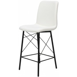 כסא בר ממתכת מרופד דגם ריהאנה רגל איקסים