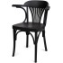 כסא מעץ עם ידיות בצבע שחור