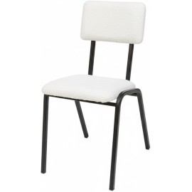 כסא ממתכת עם מושב מרופד דגם שרתון מרופד