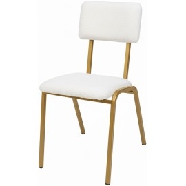 כסא ממתכת עם מושב מרופד דגם שרתון מרופד