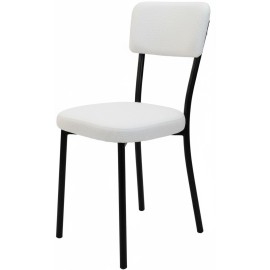 כסא ממתכת עם מושב מרופד דגם גואה