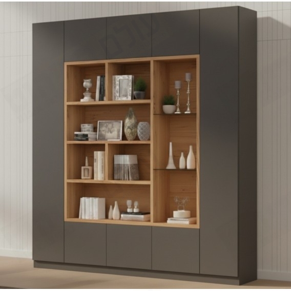 ספריית קודש מודרנית 5 דלתות דגם אלעד