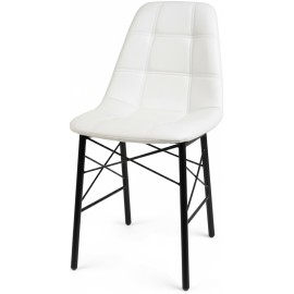 כסא ממתכת עם מושב מרופד דגם נועם רגל איקסים