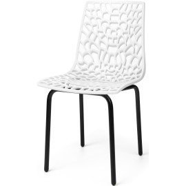 עוד עלכסא מתכת מושב לבן דגם דייזי פוליקרבונט