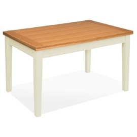 שולחן פינת אוכל פורניר בצבע אלון ושמנת