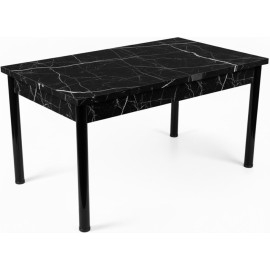 שולחן אוכל נפתח בצבע שיש שחור