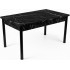 שולחן אוכל נפתח בצבע שיש שחור