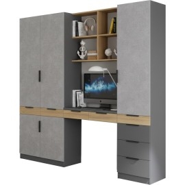 ארון בגדים משולב עם שולחן כתיבה