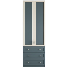 ארון בגדים 2 דלתות פרופיל ו 3 מגירות דגם אושרי