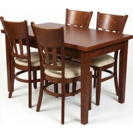 עוד עלפינת אוכל מעץ נפתחת דגם שחר ו 4 כסאות