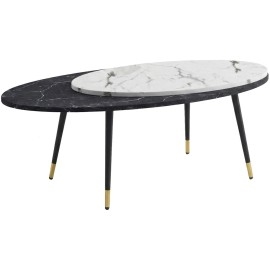 שולחן סלון רגליים שחור זהב עם פלטות בהתאמה אישית