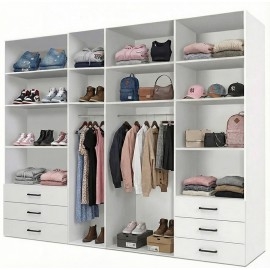 ארון בגדים 7 דלתות ו8 מגירות דגם ינון