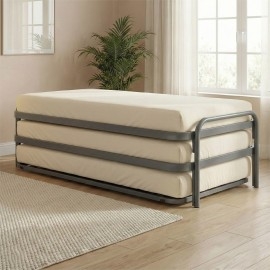 מיטת נוער היירייזר משולשת עשויה מתכת דגם בסיסית