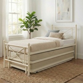 מיטת נוער היירייזר משולשת עשויה מתכת דגם סהר