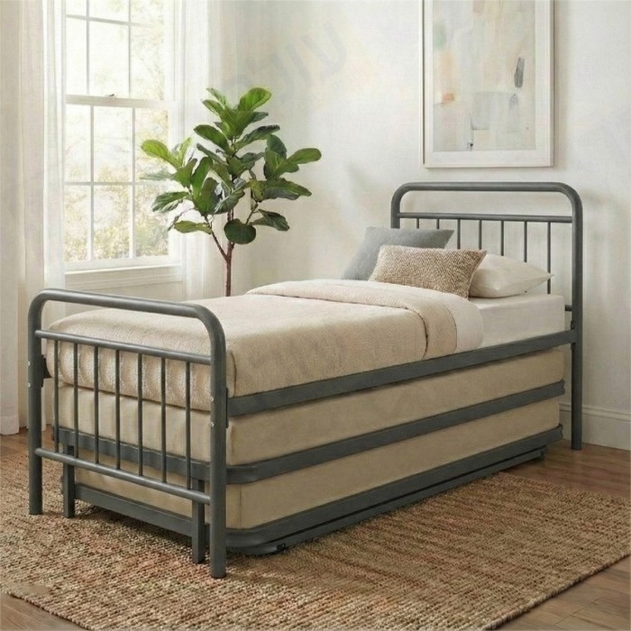 מיטת נוער משולשת עשויה מתכת דגם רנה