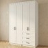 ארון בגדים 4 דלתות עם פרופיל כולל קרניז דגם אירופה