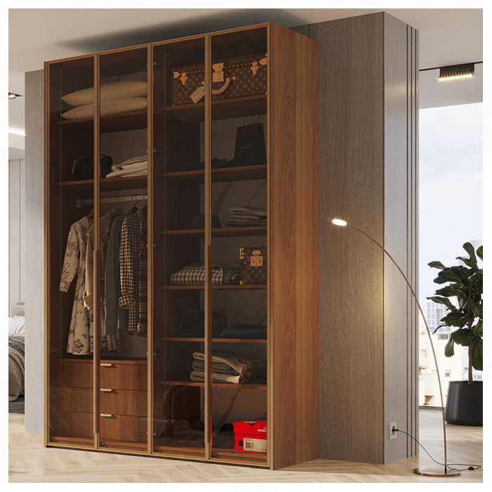 ארון בגדים 4 דלתות דגם מנהטן