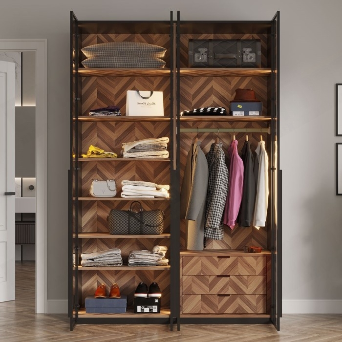 ארון בגדים 4 דלתות דגם דובאי