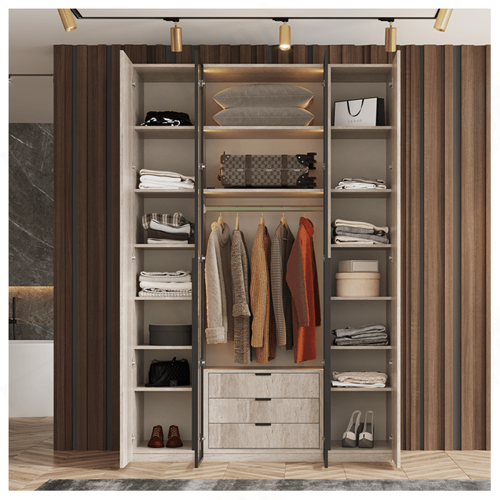 ארון בגדים 4 דלתות דגם אבו דאבי