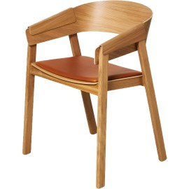 עוד עלכסא מעץ אלון דגם מילה מרופד