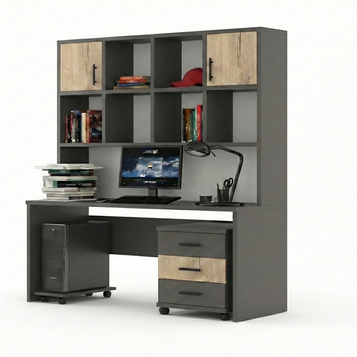 שולחן כתיבה וכוורת 8 תאים +2 דלתות דגם שי