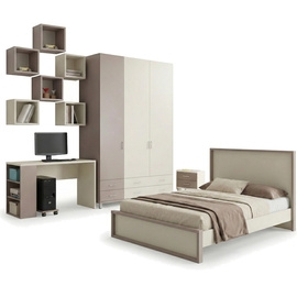 עוד עלחדר ילדים קומפלט דגם גלי כולל מיטה ושולחן כתיבה + כווורת + שידה וארון מעוצב