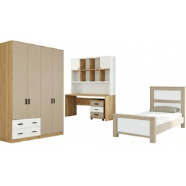 עוד עלחדר ילדים קומפלט כולל מיטה ושידת 3 מגירות שולחן כתיבה + כוננית ארון 4 דלתות דגם שי