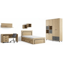 עוד עלחדר ילדים כולל מיטה ומיטת חבר שולחן כתיבה שידת מגירות וארון בגדים וכוורות תליה דגם במבינו