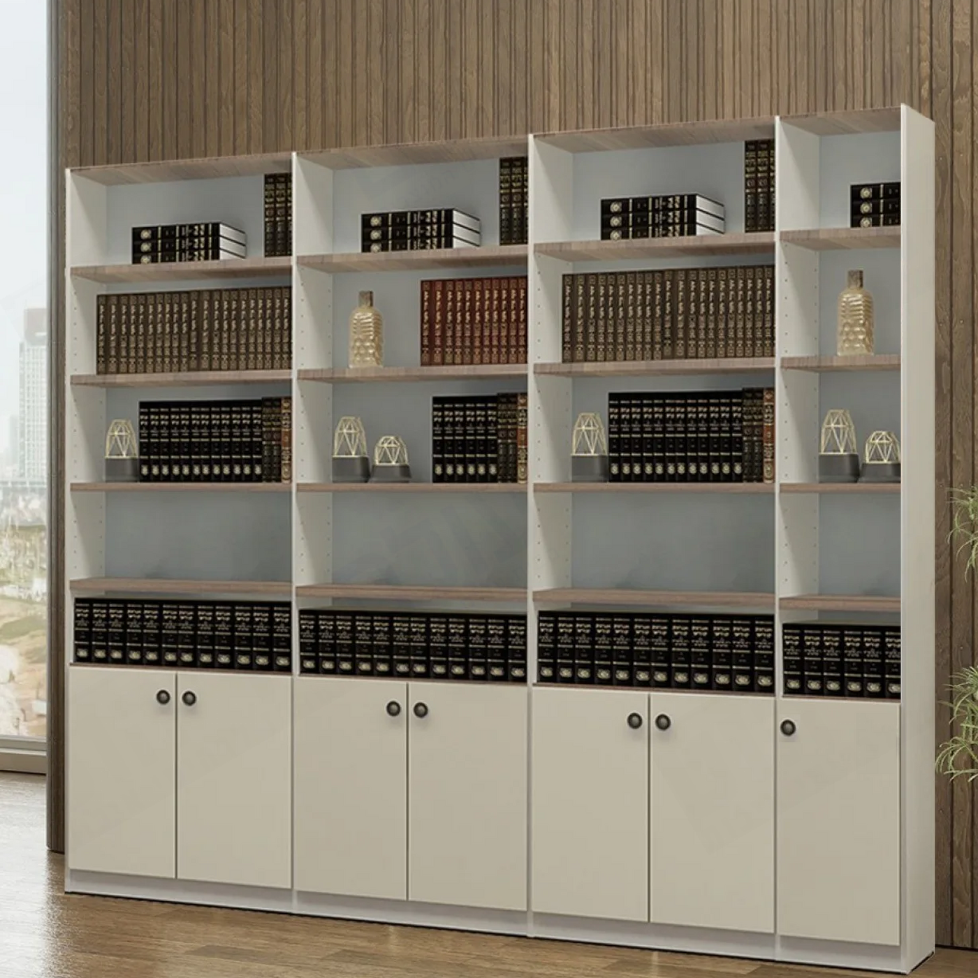 ספריית קודש סנדוויץ 7 דלתות תחתונות דגם פריז צוקל